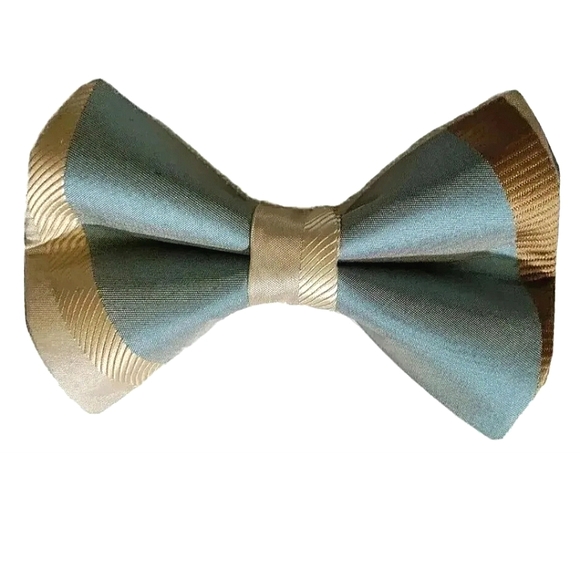 Father's Day Exclusive Cabaret TROUPE Lagoon Bowtie. Pre-tied Handmade 4.5"x3" - Picture 3 of 5